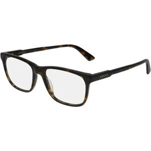 Authentic Gucci Rectangular Women's Eyeglasses Havana W/Demo Lens GG0490O 002